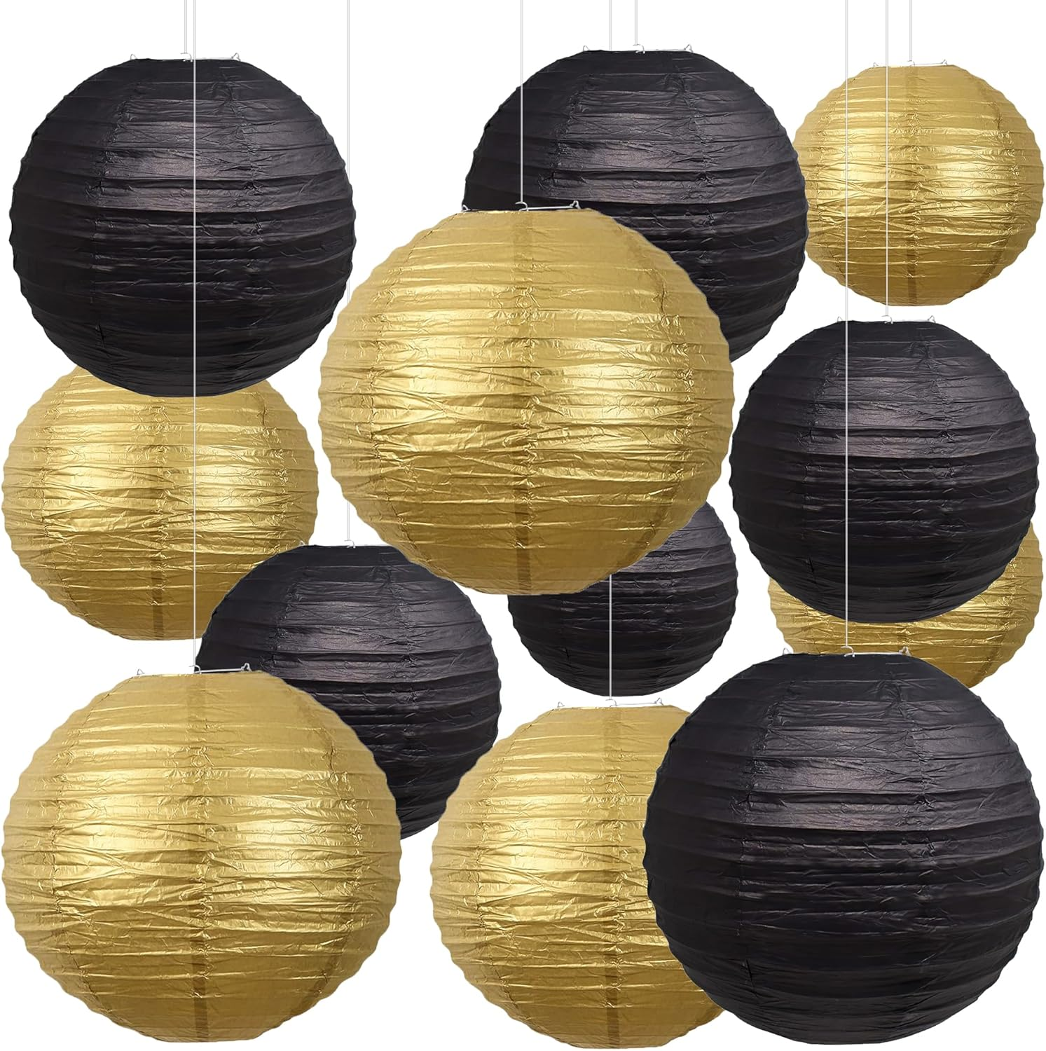 20Pcs Paper Lanterns Decorative, Hot Pink round Hanging Paper Lanterns Decorations for Rustic Party Bridal Shower Wedding Birthday Home Decor