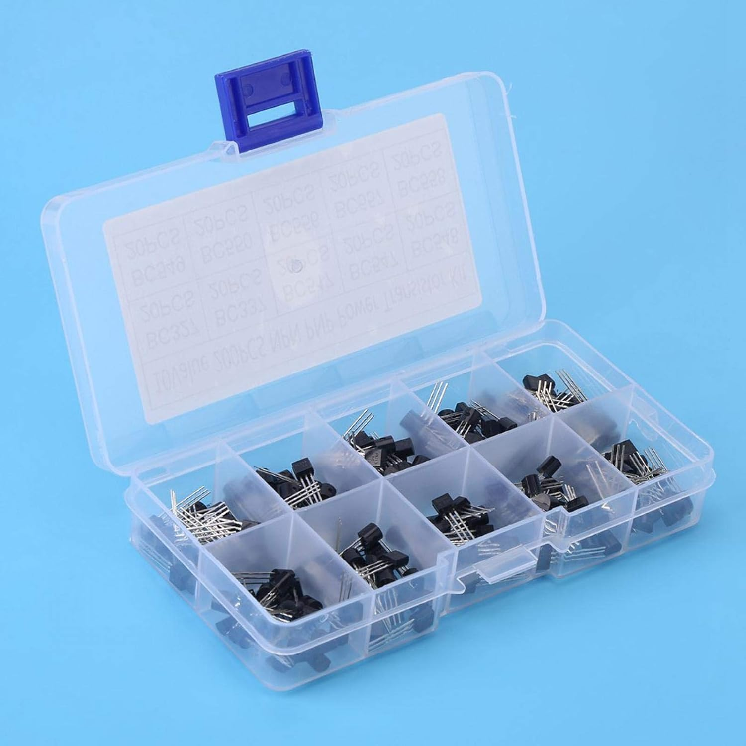 Silicon Transistor Kit Neatly Packed Convenient Storage Durable Assorted Transistor Convenient to Use for Industrial Equipment Business Work Electronic image number 1