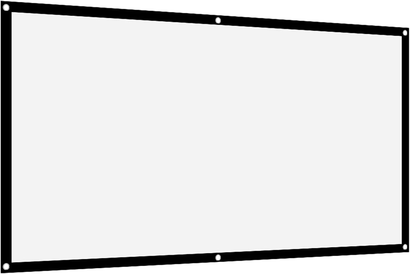 Portable Non Crease Soft White Polyester Projection Screen, Lightweight and Foldable, Easy to Hang Up. Suitable for Outdoor Camping Movie (84 Inch) image number 4