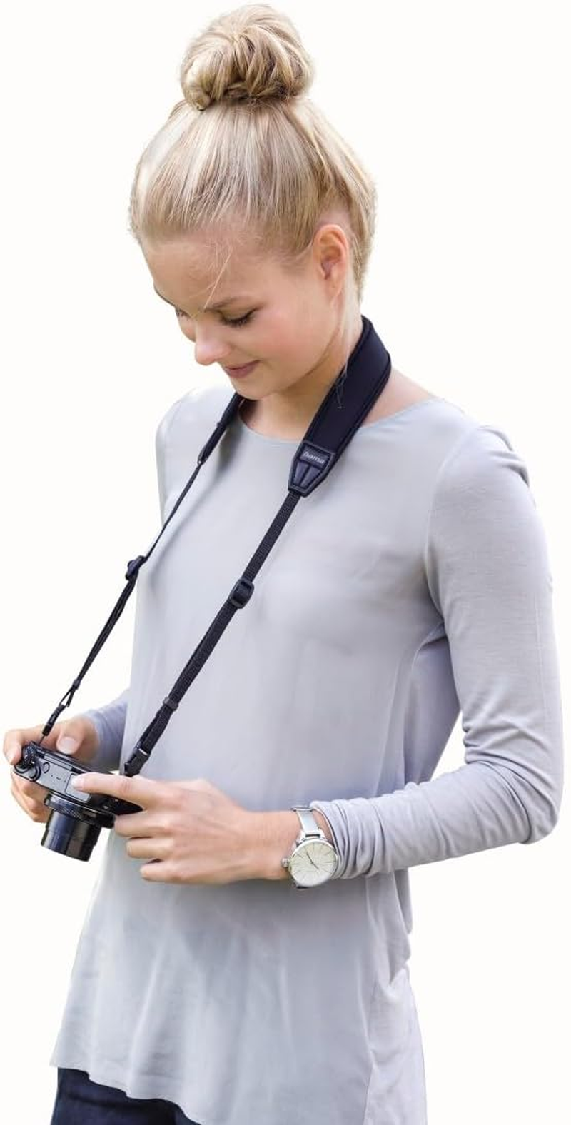 Hama Loop 130" Neoprene Camera Strap Black image number 1