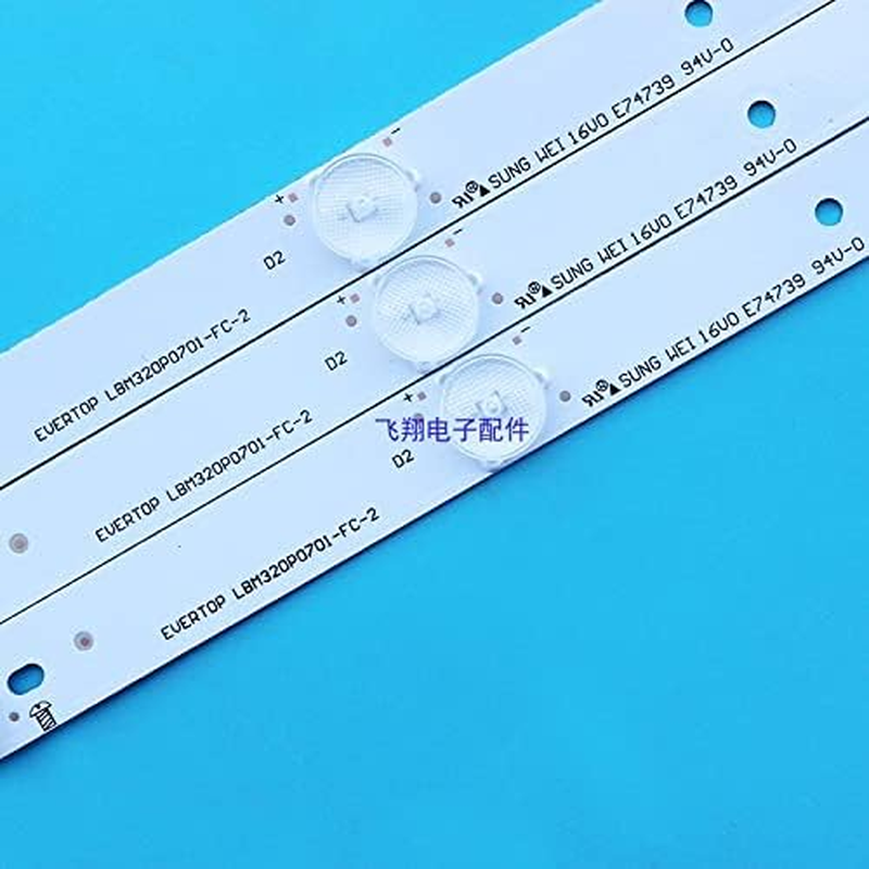 LED Bar Backlight TV Illumination for GJ-2K15 D2P5 D307-V1 V1.1 32PHH4101/88 32PHH4200/88 32PHH4309/60 32PHH4509 (Color : 30 Pieces 10TV) image number 2