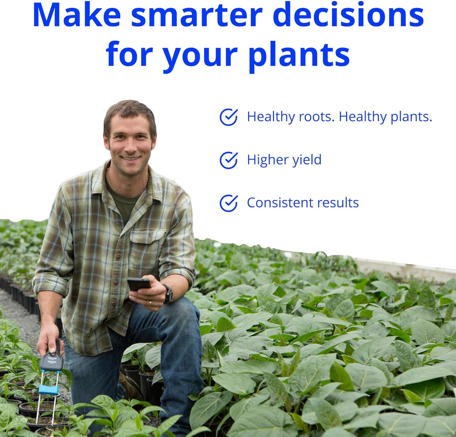 Bluelab METPULSE Pulse Meter Water 3-In-1 Moisture/Nutrient (Tds)/Temperature Test Kit for Garden Soil, Coco, and Solution, Ester for Hydroponic System and Indoor Plant Grow, Clear image number 4