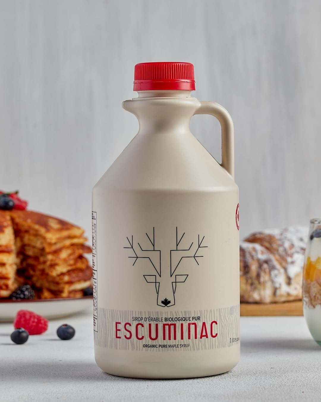 Pure Canadian Maple Syrup by Escuminac Maple Farm. Family Size Format. (33 Fl Oz) 1L. Canada Grade A, Medium Taste, Great Harvest. 100% Organic, Single Origin, Bottled by the Maker. image number 3