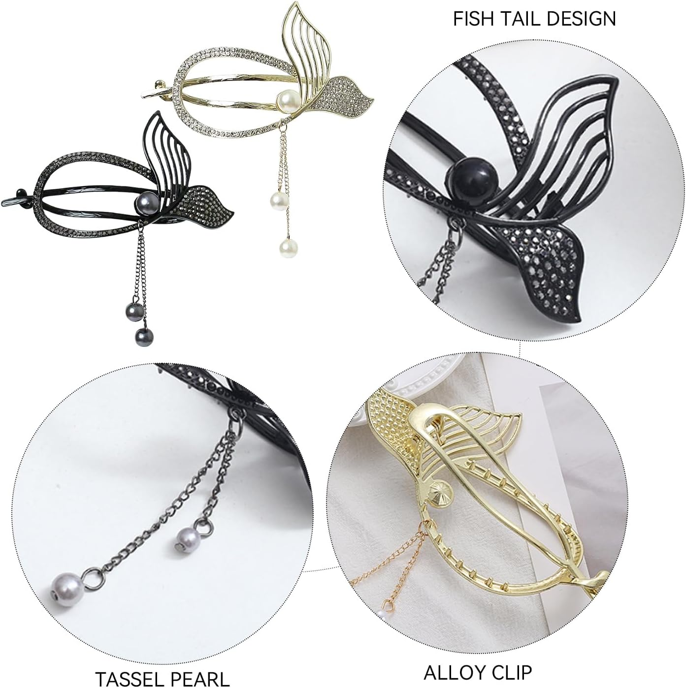 4 Pcs Butterfly Twist Clips Hair Accessories Hair Clips Hair Clips Elees Styling Accessories Hairstyle Accessories image number 4