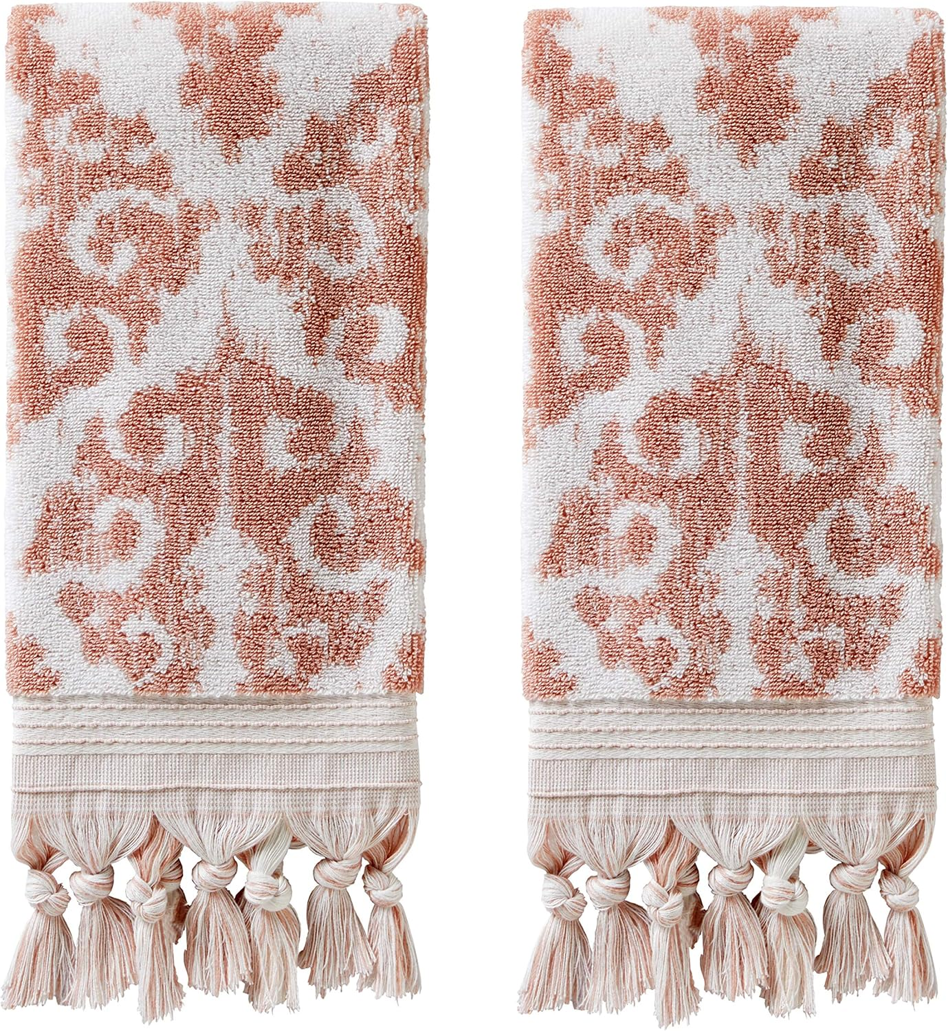 SKL Home by Saturday Knight Ltd. Mirage Fringe 100% Turkish Cotton Hand Towel Set, Blush image number 3
