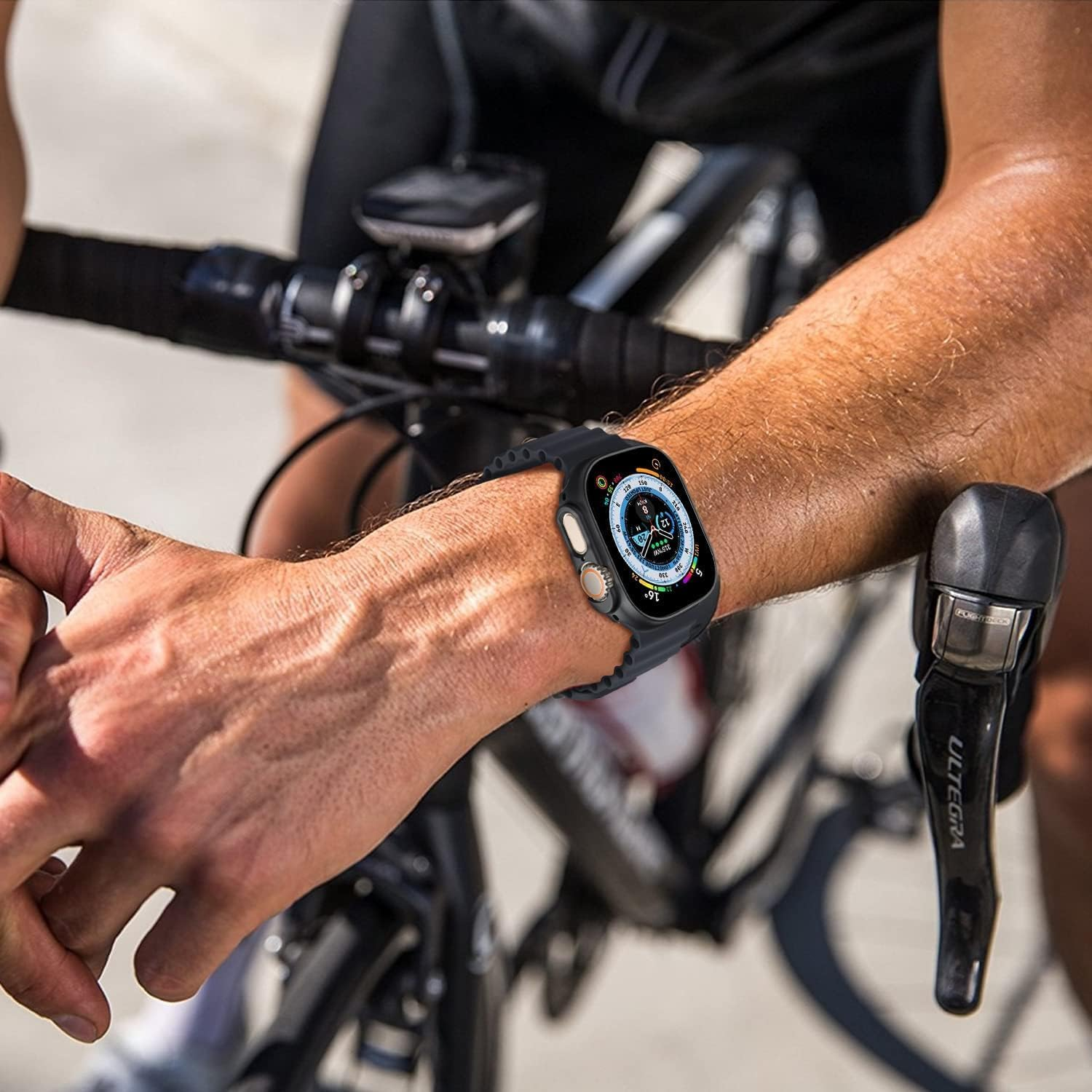 SHIMAO 2 Packs Case Compatible with Apple Watch Ultra 2 49Mm/Ultra 49Mm, Hard PC Bumper Case All-Around Edge Shockproof Protective Cover Frame [NO Screen Protector] (Black) image number 3