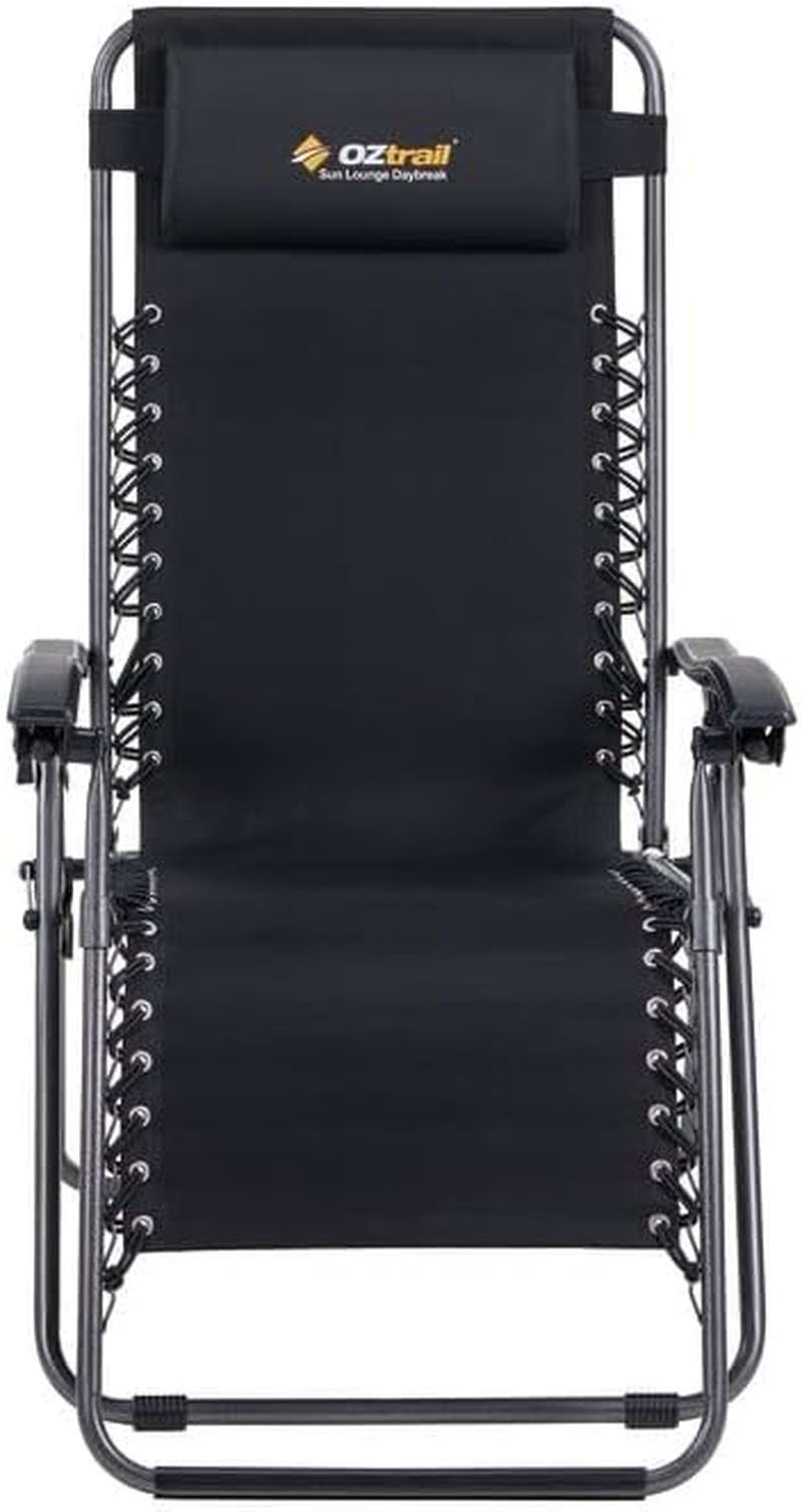 Oztrail Daybreak Sun Lounger, Black image number 5