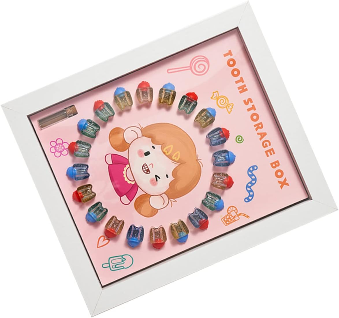 Tooth Saver Keepsake Box Transparent Crystal Tooth Fairy Holder for and Practical Design for Boys and Girls Christmas and Birthdays