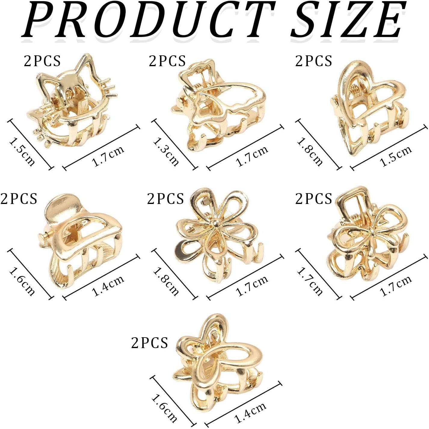 14 Pieces Metal Hair Pins, Simple Hair Pins, Mini Hair Pins, Women'S Hair Accessories, Non Slip Hairpins, Elee Hair Pins image number 1