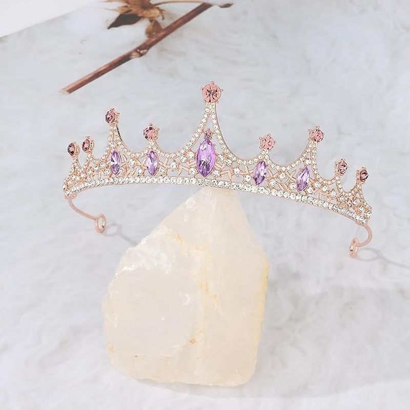 Diamond Crown Headbands Bridal Wedding Headwear Rhinestones Crown for Women Diamond Crown Birthday Hair Accessories image number 2