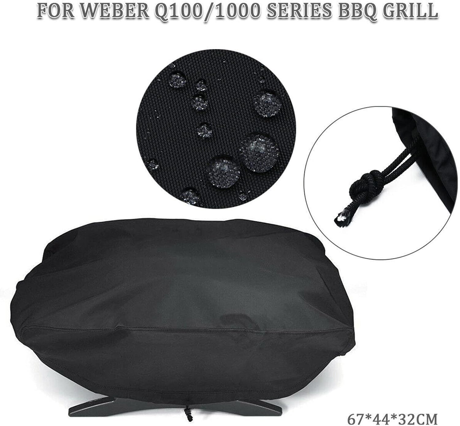 BBQ Grill, Portable Waterproof Case for Q2000, Q200 Series and Baby Q Grill, Compared to 7111, All-Weather Protection, image number 6