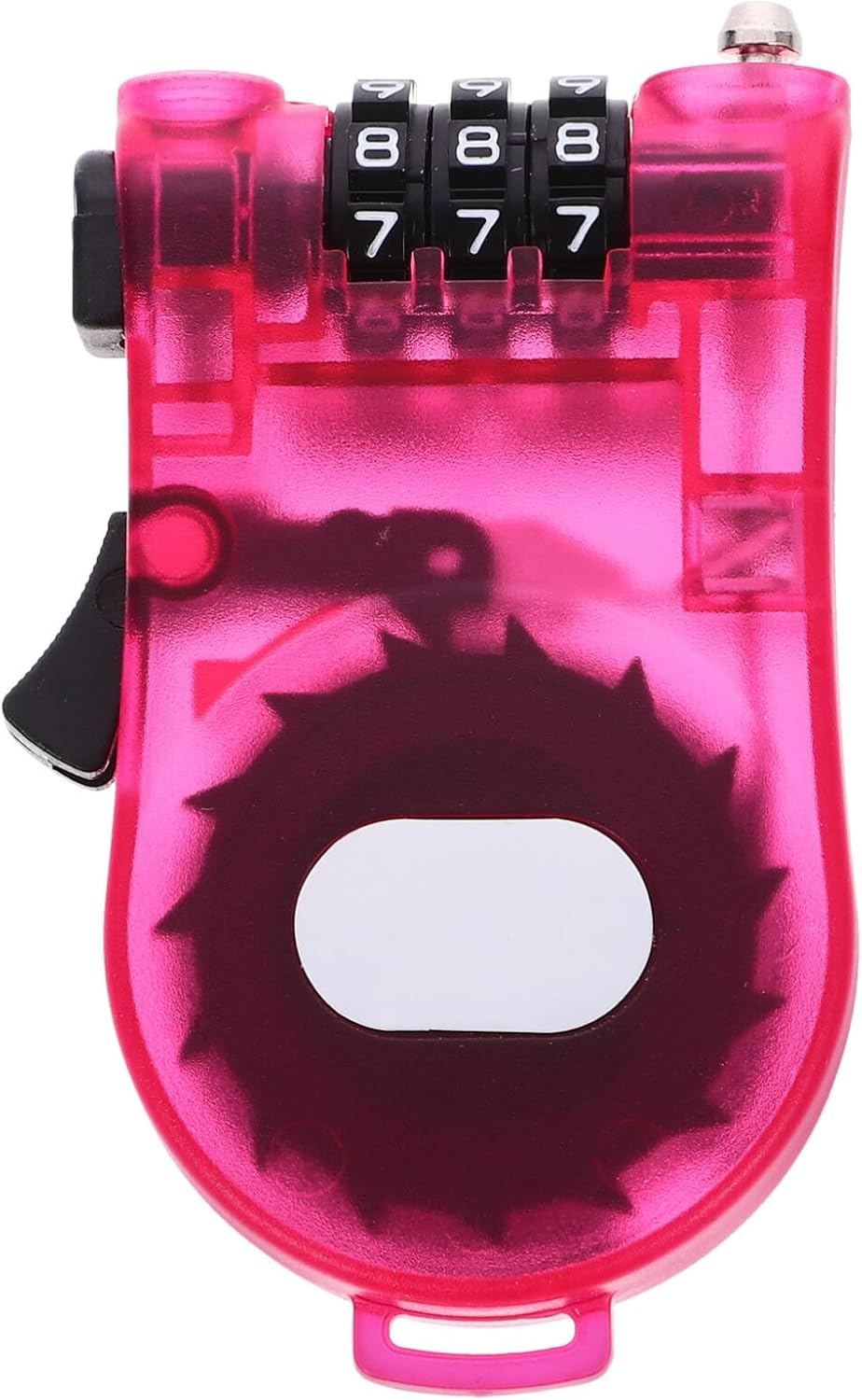 SUPVOX Snowboard Lock Cable Lock 3-Digits Combination Lock with Retractable Cable Bike Lock Luggage Lock for Bike Ski Snowboard and Stroller Orange