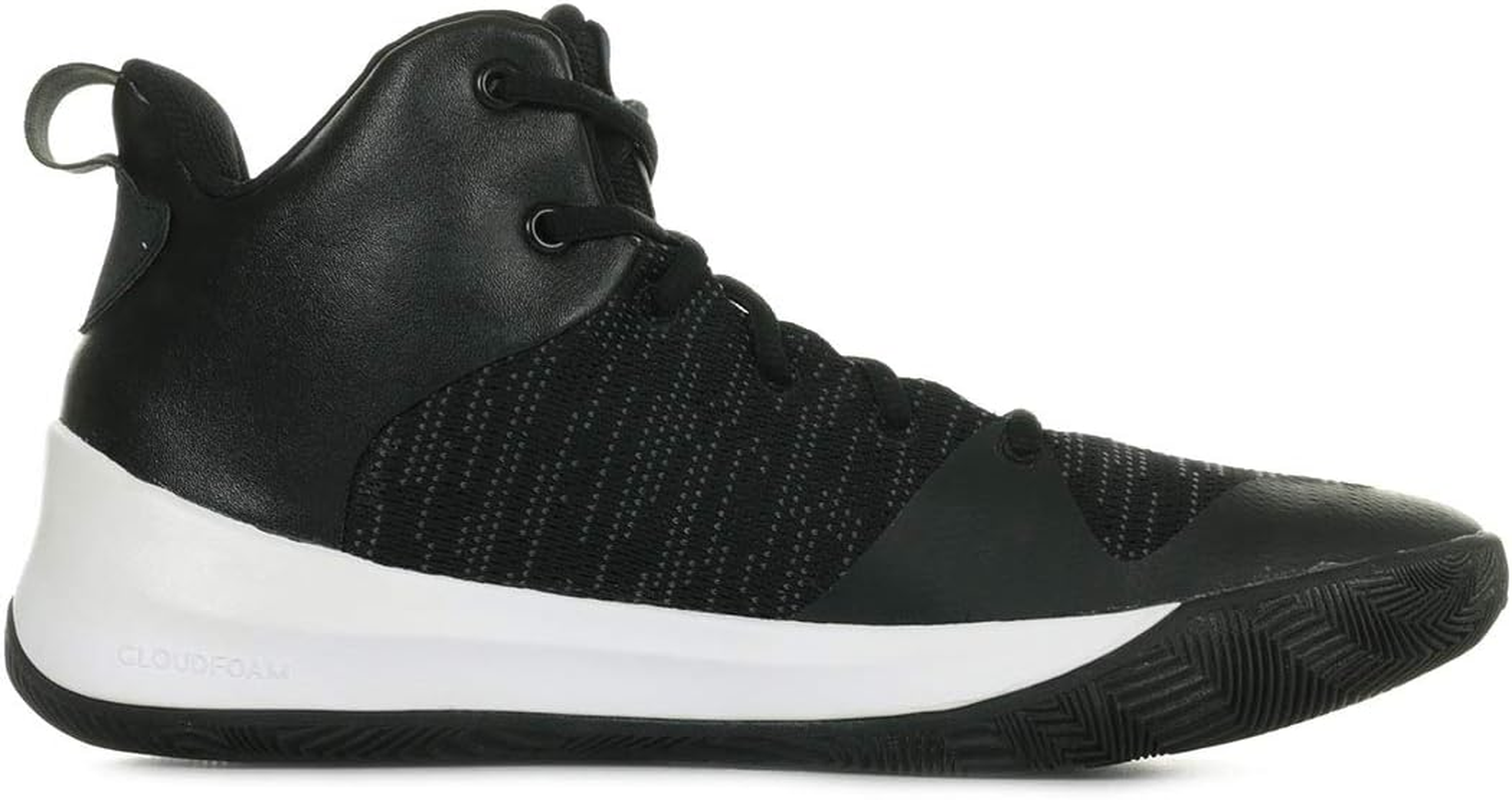 Adidas Mens Explosive Flash Black/Carbon/White Basketball Shoes 8.5 Black/Carbon/White Sneaker image number 2