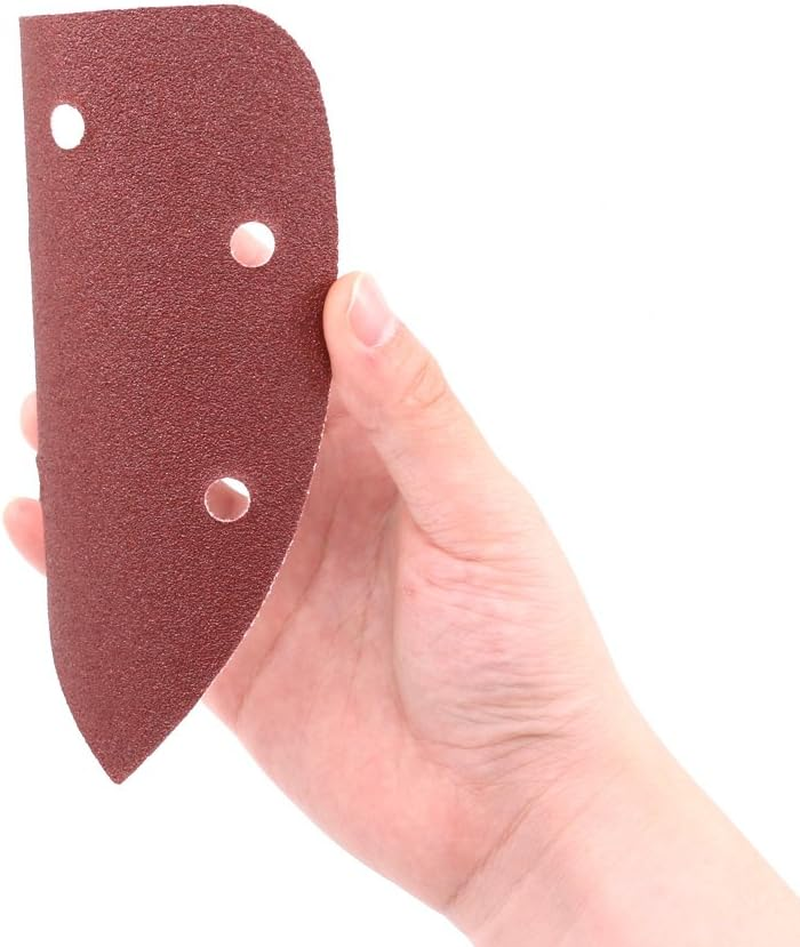 Swpeet 60 Pcs Mouse Detail Sander 10 Sizes Sanding Discs Sandpaper Hook and Loop Pads for Mouse Sander Grits Sanding Sheets 10 Sizes - 40/60 / 80/100 / 120/180 / 240/320 / 400/800 Grits image number 4