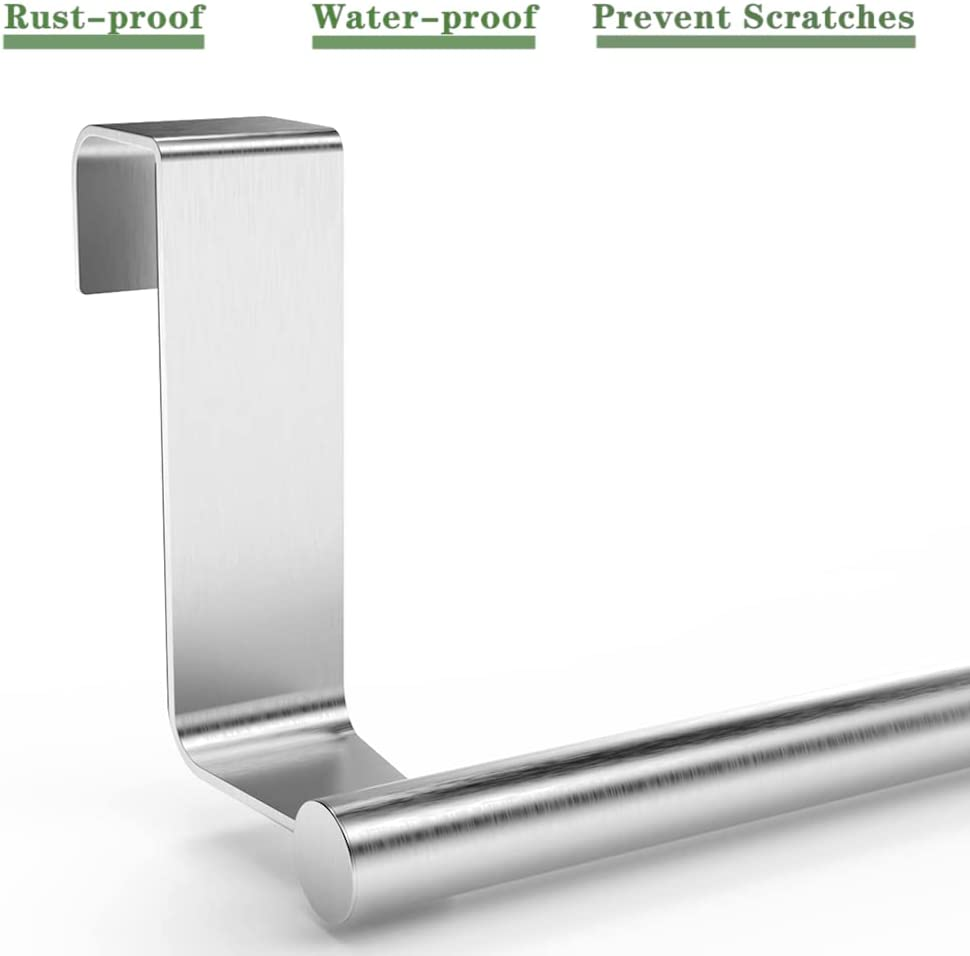 Towel Rack for Cabinet, Strong Steel Kitchen over Cabinet Towel Bar Holder, 9" Wide - 2 Pack image number 4