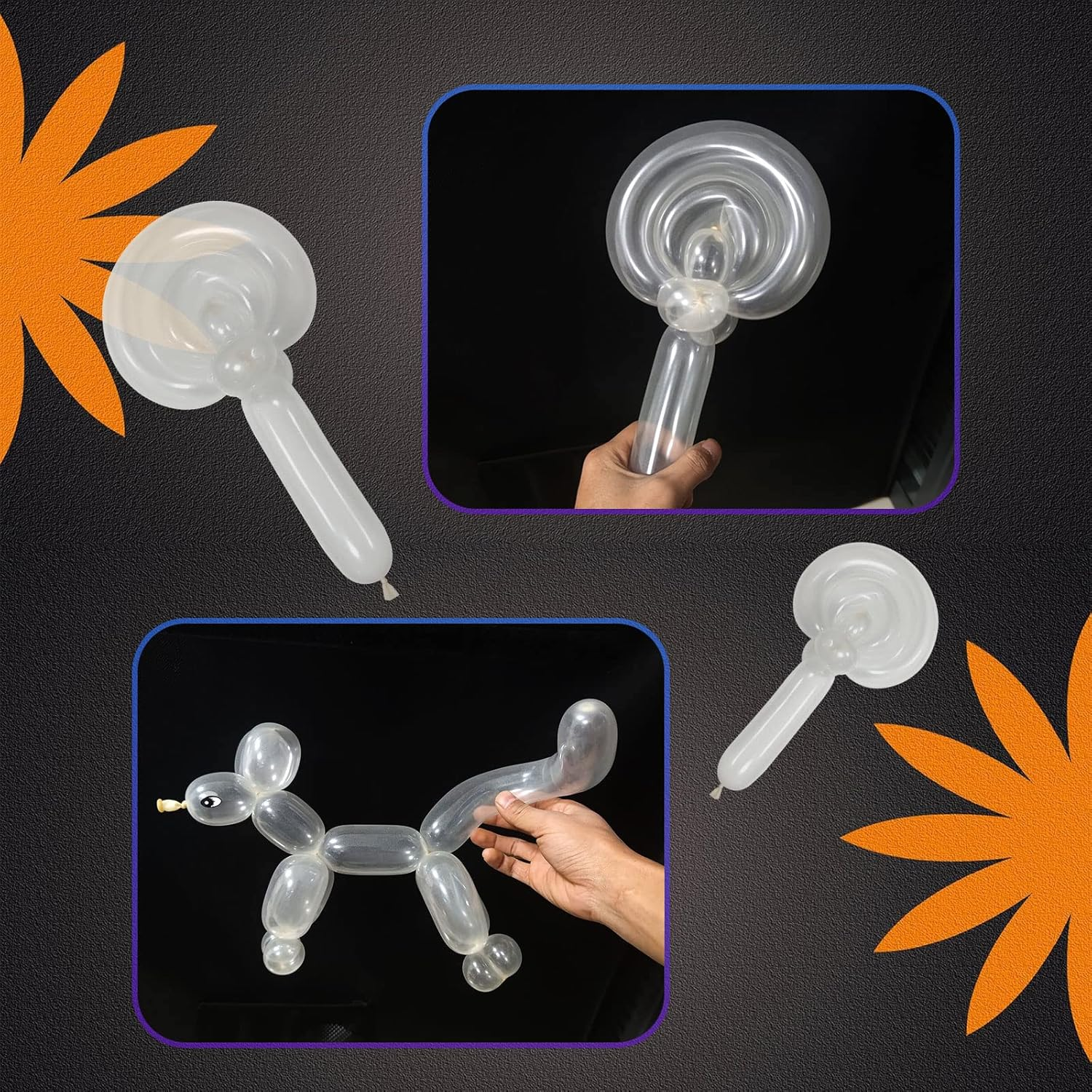 260Q Long Balloons Clear Modelling Balloons, 100Pcs Twisting Animal Balloons Long Magic Latex Balloons for Balloon Arch Birthday Wedding Christmas Party Balloons Decoration - (Clear Balloons) image number 1