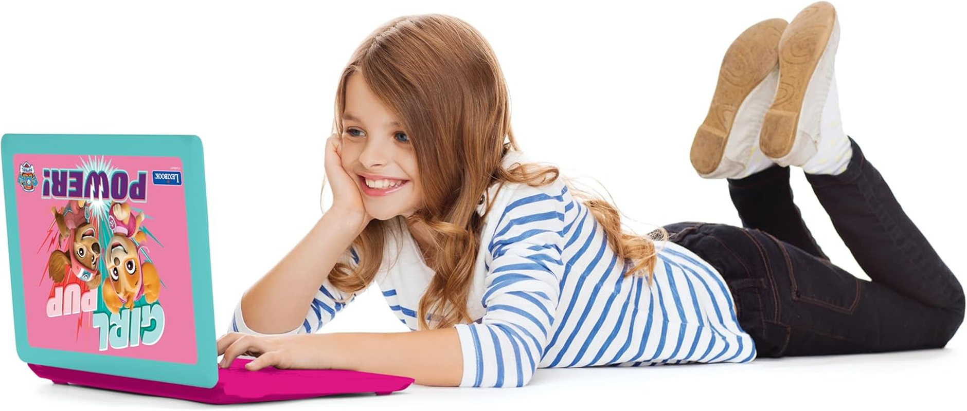 Lexibook Paw Patrol Educational and Bilingual Laptop in English/German, Toy for Kids with 124 Activities to Learn, Play Games and Music, Pink, Jc598Pagi3 image number 6