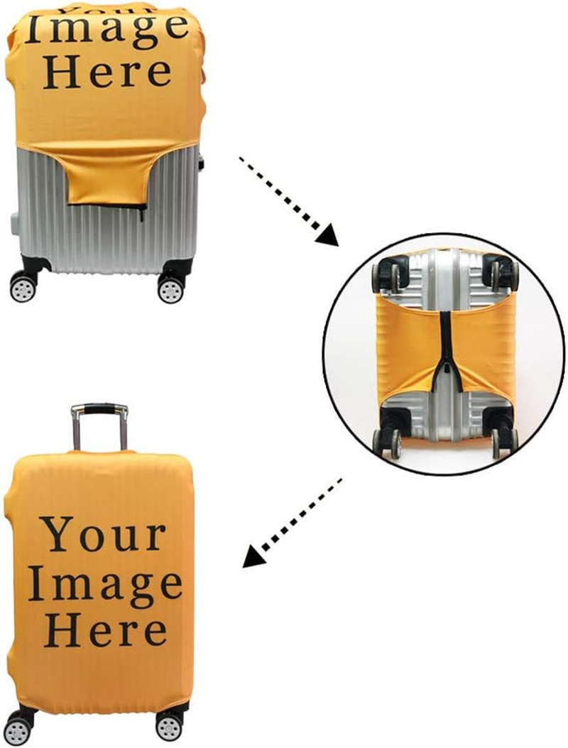 Travel Luggage Cover Suitcase Protector Elastic, Morbuy Stretch Fabric Spandex Suitcase Trolley Print Elasticated Stretch Dustproof Baggage Protection (Peony,S)