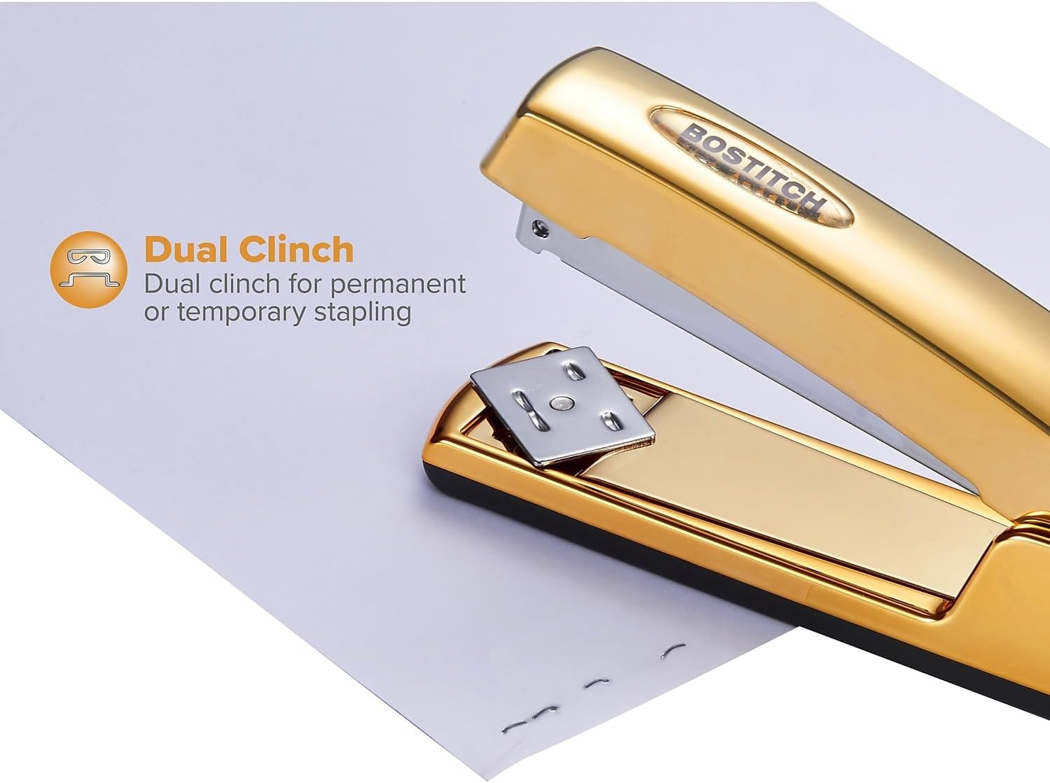 Bostitch Office Professional Metal Executive Stapler, 20 Sheet Capacity, Gold Chrome (B5000-GOLD) image number 6