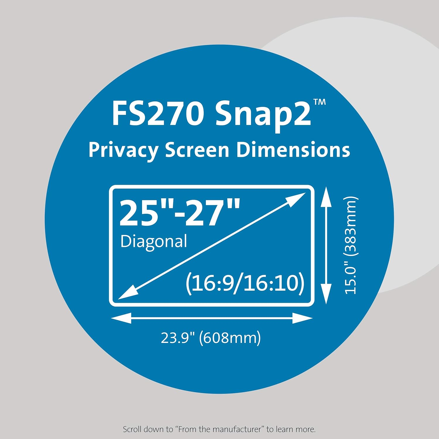 Kensington Snap2 Privacy Screen for 25-27 Inch Widescreen Monitors image number 5