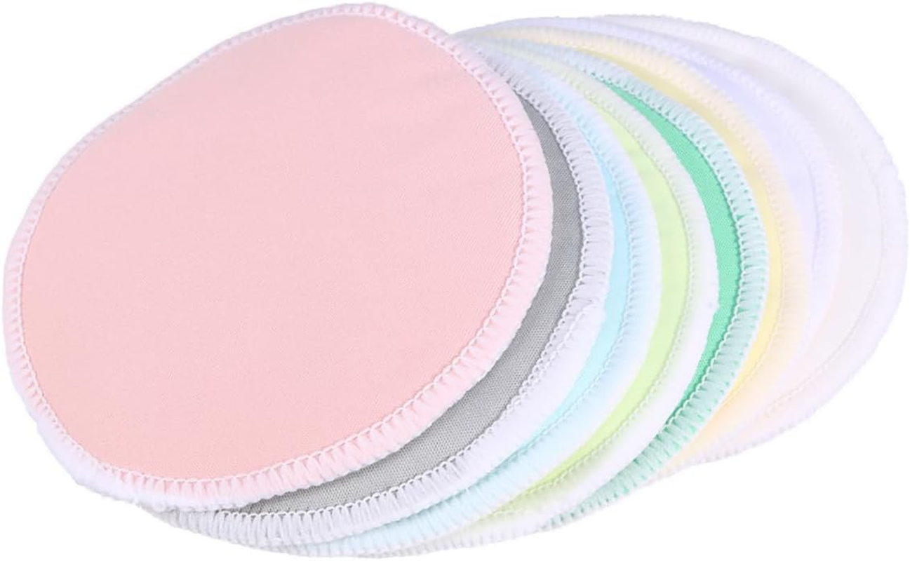 16Pcs Pads Cotton Rounds for Face Eyes Makeup Remover Pads Washable Reusable Mixed Colors image number 4