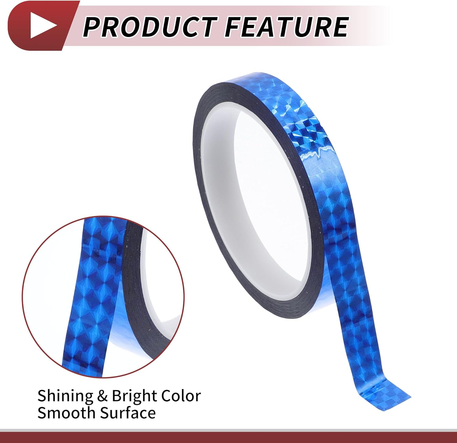 X AUTOHAUX Pinstripe Tape 164.04Ft X 0.47" Car Stripes Pinstripe Decals for Car, Motorcycle and Boat, Racing Stripes DIY Stickers Laser Blue 1 Pc image number 5