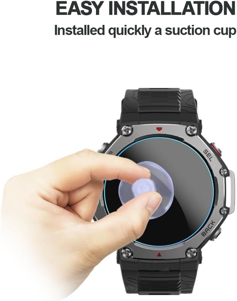 Screen Protector Compatible for Amazfit T-Rex 3 / T-Rex 3 Pro 48Mm, 9H Tempered Glass Protective Film for T-Rex 3/3 Pro 48Mm Smart Watch (3 PCS) image number 4