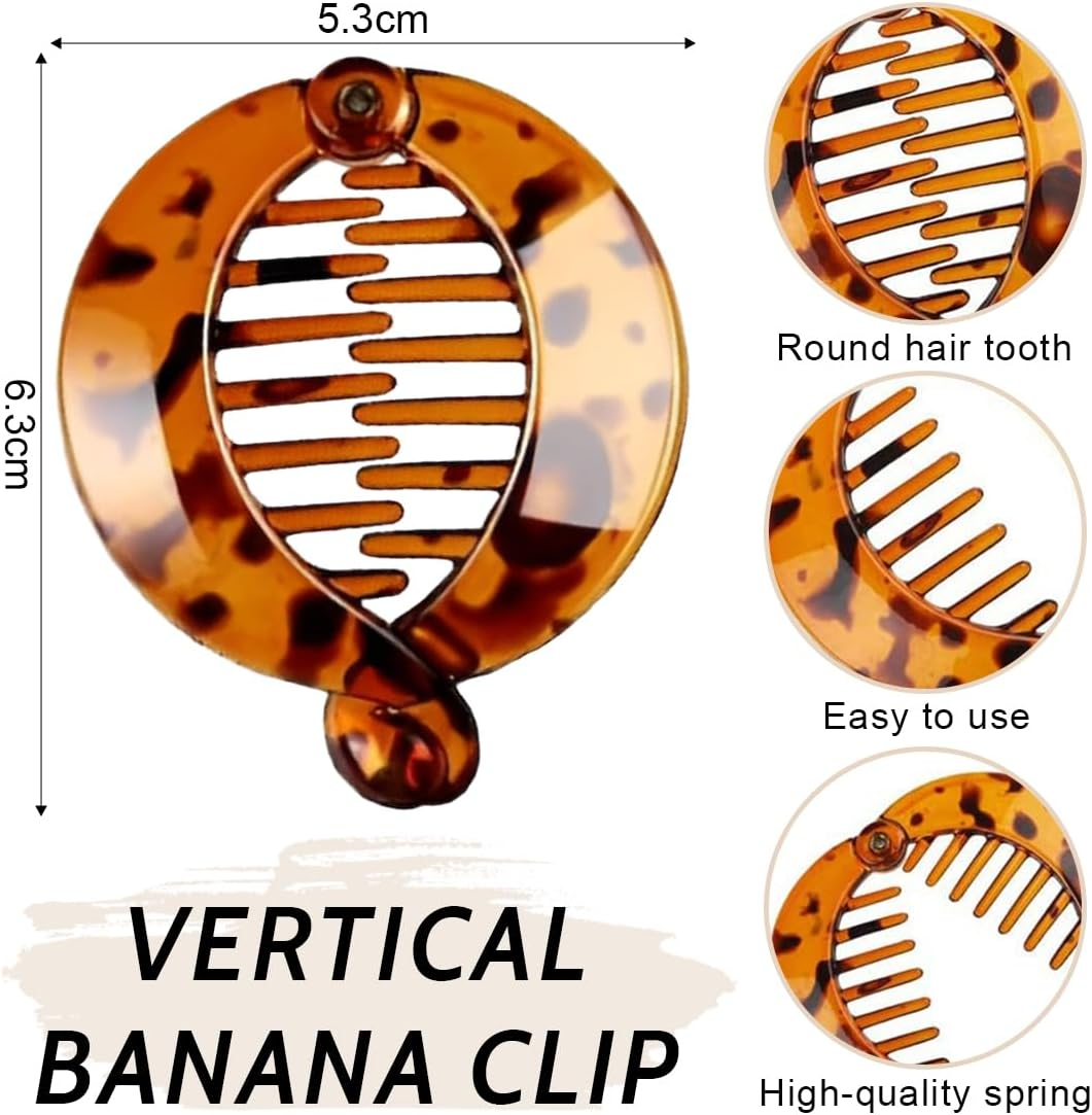 SJBAUTYO Pack of 4 Banana Clips, Hair Clips, Banana Fish, Banana Clip, Combs Fish Clips, Banana Clip, French Banana Clip for Women, Girls for Long, Curly or Straight Hair image number 1