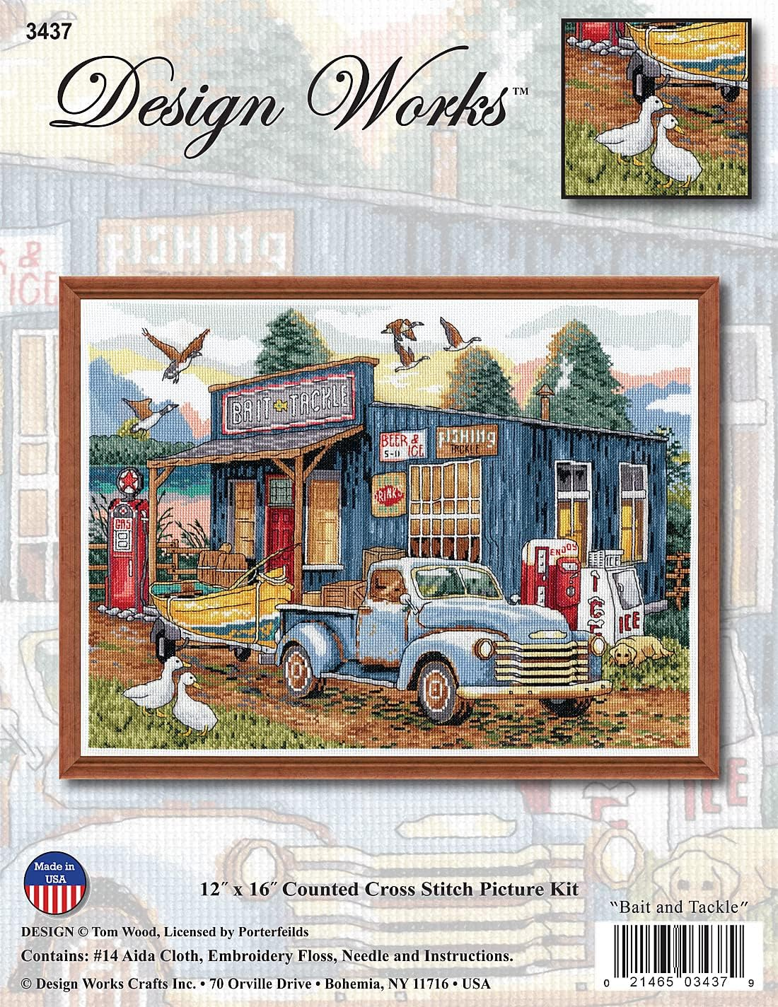 Design Works Crafts Bait and Tackle Counted Cross Stitch Kit image number 2