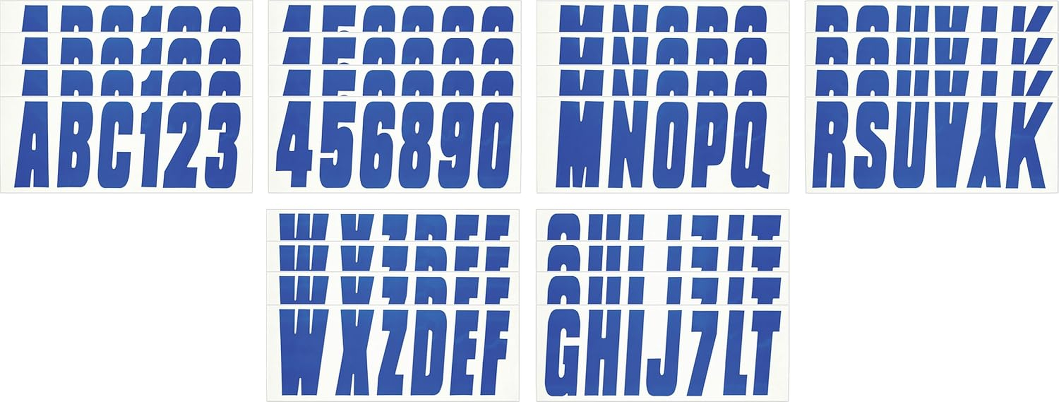 Hardline Products Solid Black Number Factory Matched Registration Kit Solid Blue image number 6