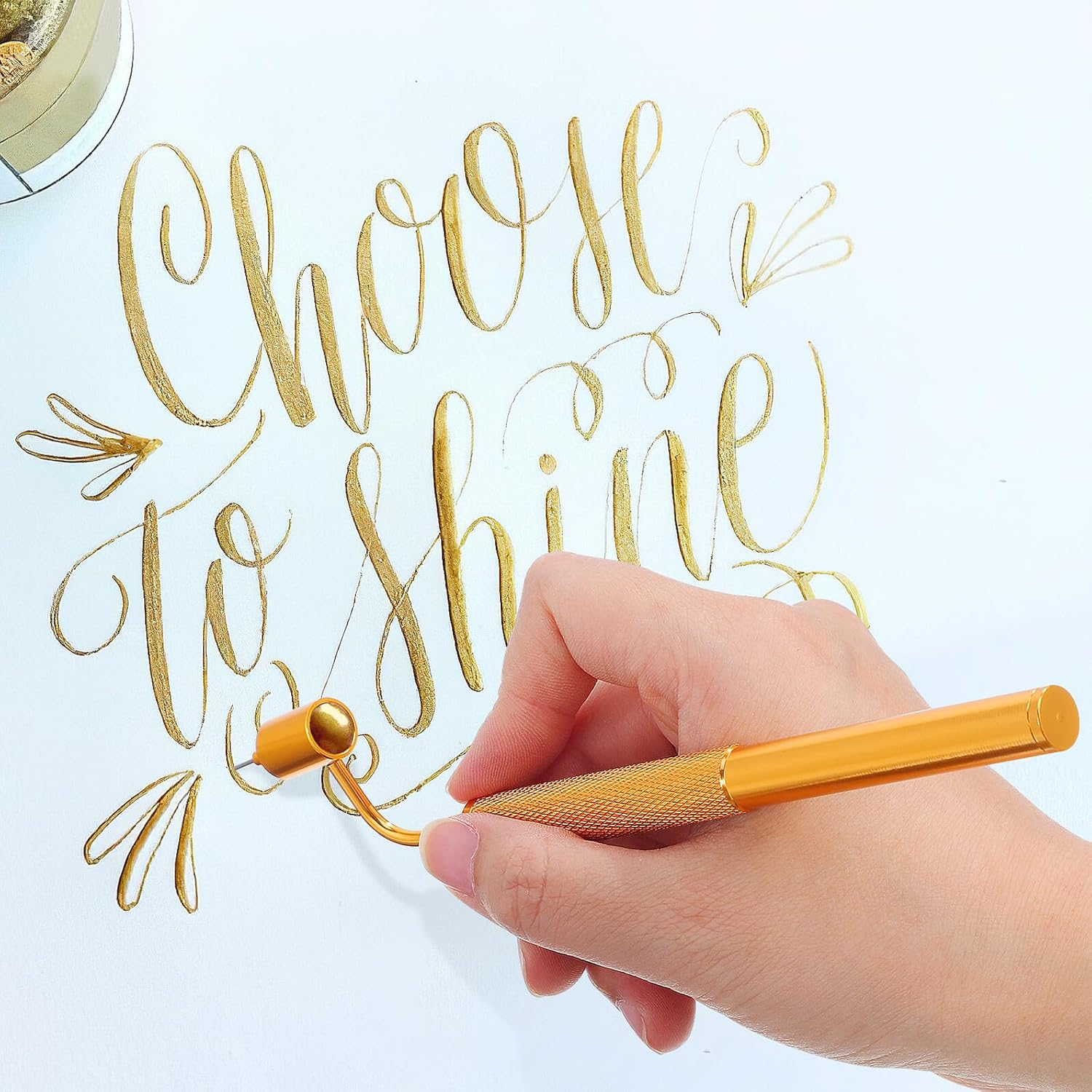 HOODANCOS Car Paint Pen Fine Line Fluid Writer Paint Scratch Repair Pen 0.5Mm Gold for Automotive Surface Touch-Up and Scratch Filling image number 1