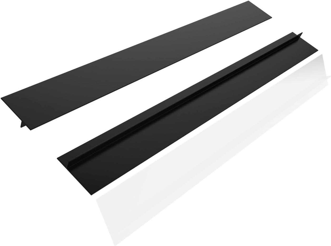 2 Pack Black Silicone Gap Covers - 21 Inches Flexible Kitchen Stove Gap Fillers for Countertop, Stovetop, Oven, Washer, Dryer - Easy to Clean, Food Grade Material image number 5