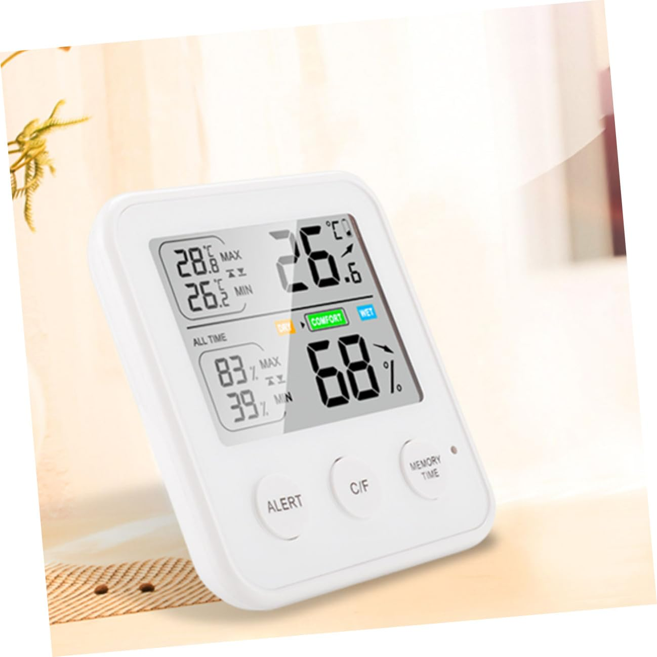 High-Precision Digital Hygrometer Thermometer for Indoor Use Screen Temperature Gauge with Humidity Sensor Multipurpose Electronic Device for Home and Office Monitoring image number 2