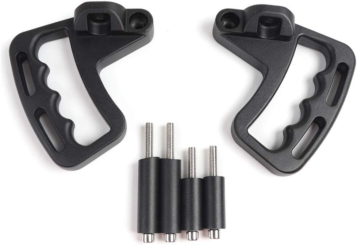 Jecar Front Grab Handles Aluminum Alloy Grab Bars for 2007-2018 Jeep Wrangler JK JKU Sports Sahara Rubicon X, Black image number 3
