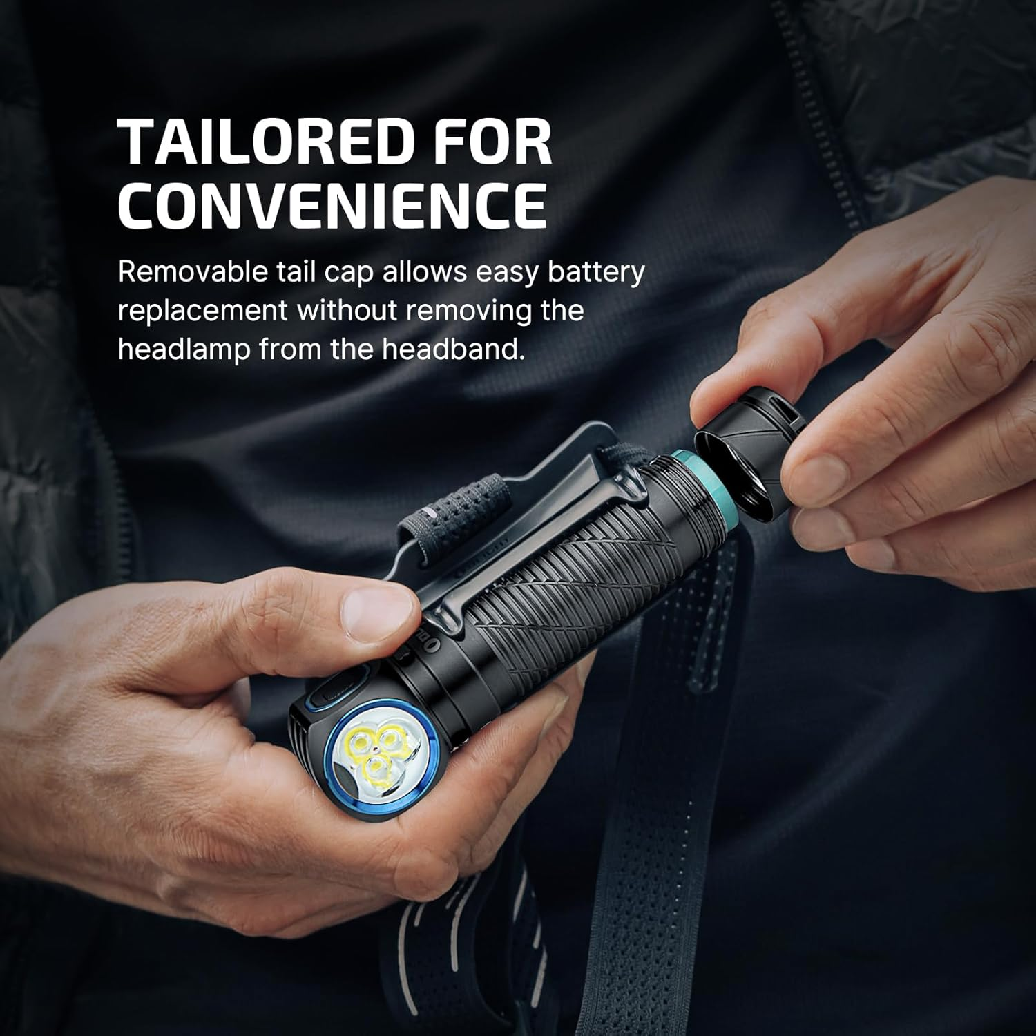 OLIGHT Perun 3 Max 3000 Lumens Headlamp Multi-Use Handheld EDC Torch Rechargeable Torch (Black) image number 5