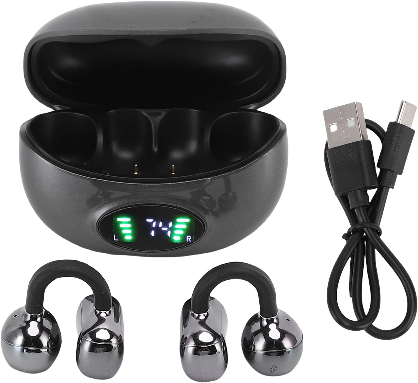 Asixxsix Translation Earbuds, 144 Language Translator Earbuds, Bone Conduction Translation Headphones, Wireless Earphones Bluetooth Headphones Translating Device for Travel image number 5