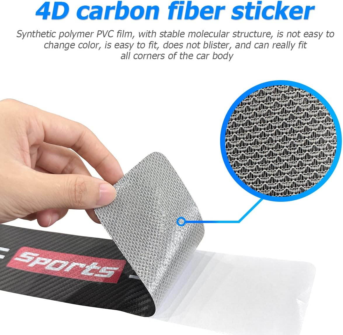 AUCELI 4PCS Car Door Sill Protector and 1PCS Rear Bumper Guard, Carbon Fiber Anti-Scratch Cover Strips, Trunk Door Entry Edge Protection Sticker, Auto Accessories Universal for Most Vehicles