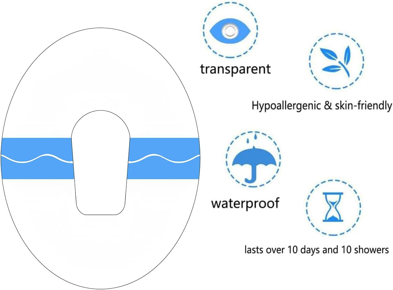 40 Pack Dexcom G6 Adhesive Patches,Waterproof and Transparent Dexcom G6 Overpatch for 10 Days Long Stay Fixation Monitor Protection，Easy to Use Pre-Cut Adhesive Tape image number 1
