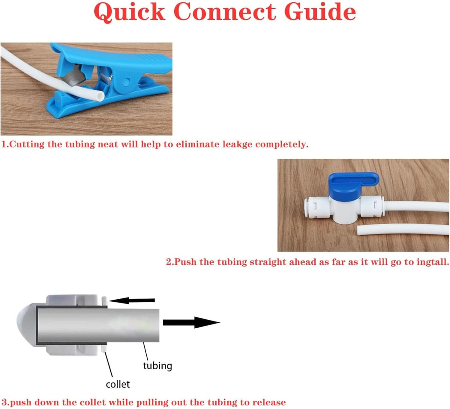 Hunken 6 Pcs 1/4" (6.4 MM) Push-To-Connect One-Way Check Valve, Quick Connect Tube Fittings for RO Systems, Reverse Osmosis Water Filters & Purifiers image number 3
