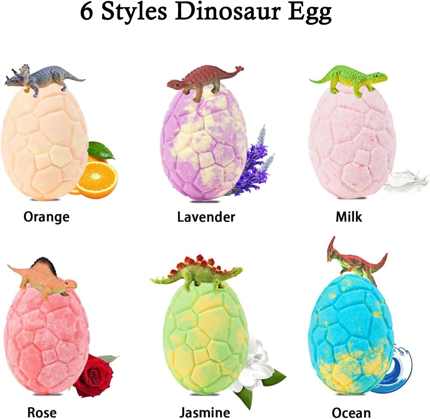 Dinosaur Bath Bombs with Surprise Inside, Dino Egg Bath Bombs Spa Handmade Organic Bubble Bath Bomb Organic Essential Oil (Green) - Pink image number 2