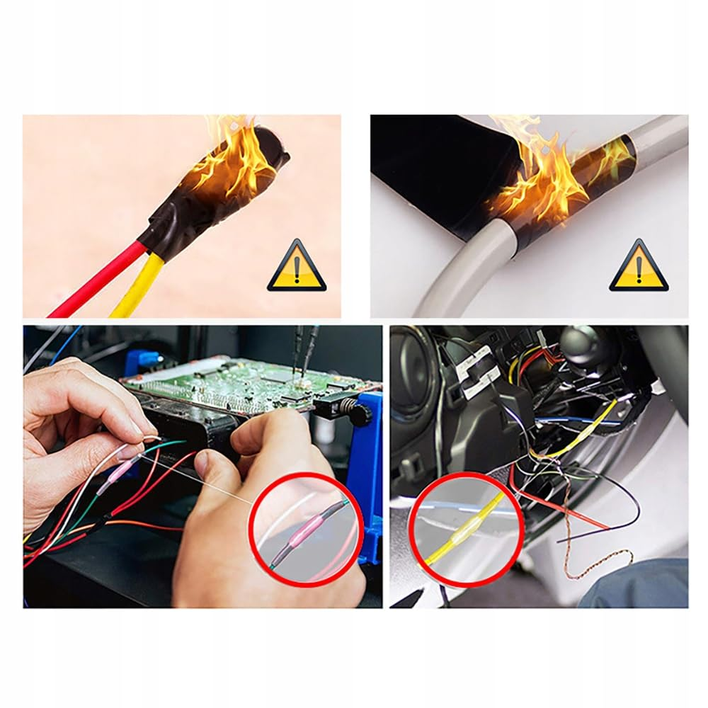 Aikoolwer 190PCS Heat Shrink Butt Wire Connector Kit Insulated Waterproof Electrical Wire Crimp Terminals Butt Splice Marine Automotive image number 6