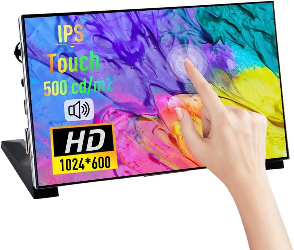 Geeekpi 7 Inch LCD Screen for Raspberry Pi, 1024X600 IPS LCD Display with Stand, HDMI Portable Monitor for Raspberry Pi 5/Pi 4B/3B+/3B/B+/Zero/400, Banana Pi M5/M2 Zero, Win11/10/8 (Touch Screen) image number 6