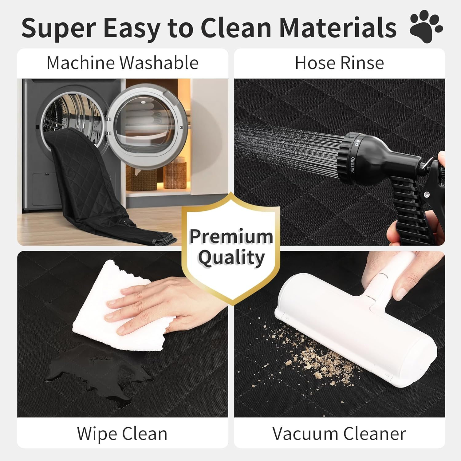 Zoramey Dog Car Seat Cover for Pets, 100% Waterproof 600D Heavy Durable Dog Car Seat Hammock Scratch Proof Nonslip with Seatbelt and Side Flaps for SUV, Truck, Sedan (Black) - Orange image number 5