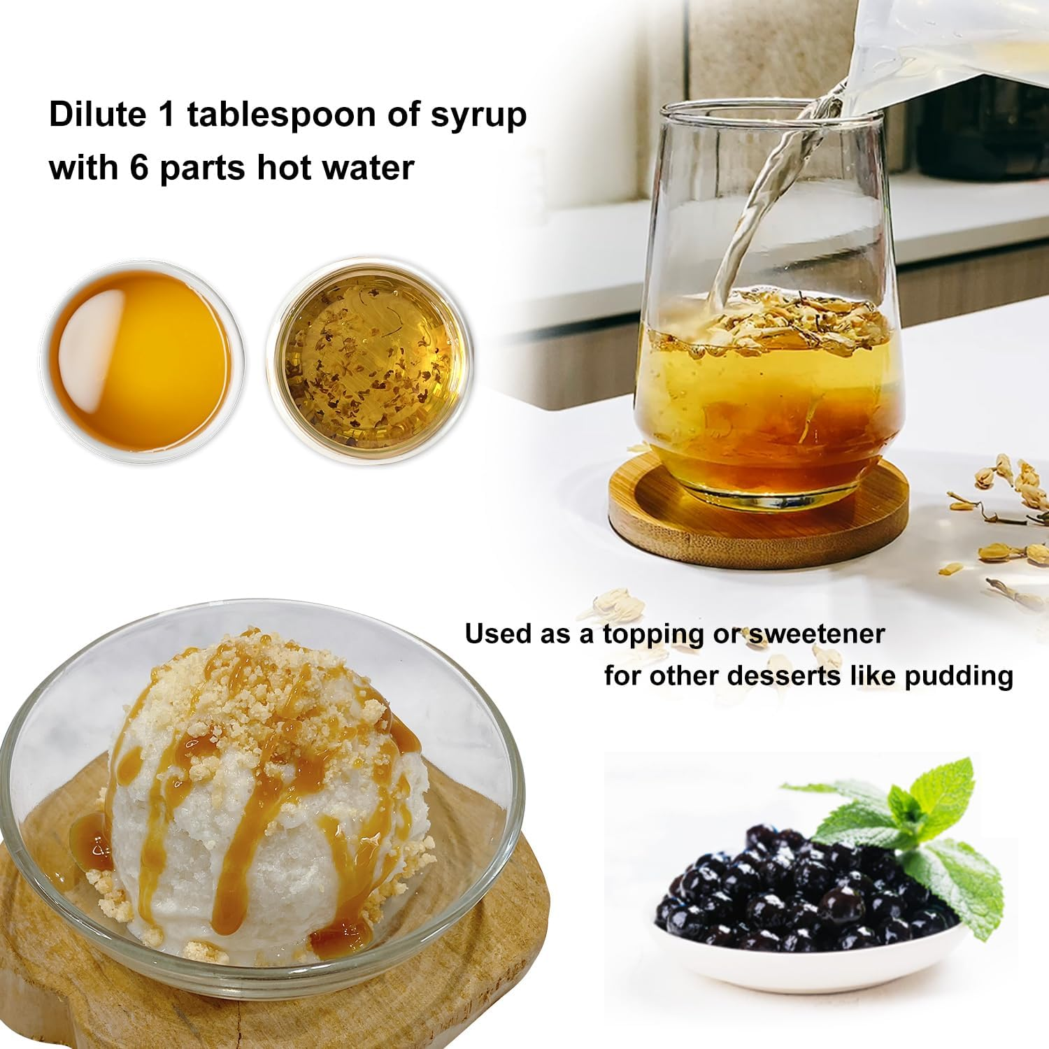 Brown Sugar Syrup for Bubble Tea Hanging Cup, Beverage Black Brown Sugar Syrup Drink Wall Hanging - 400G / 14.1Oz image number 6