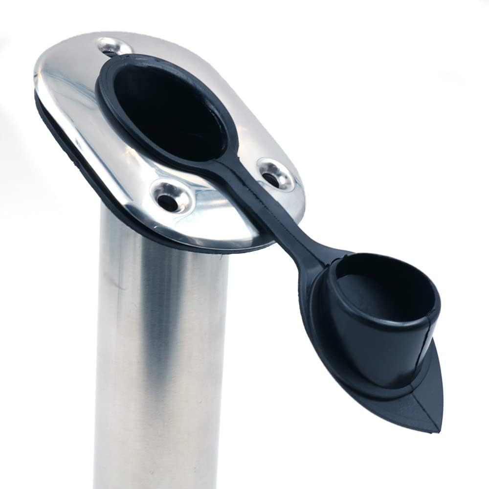 2X ZONADA Heavy Duty Stainless Steel 316 Fishing Rod Holders, Marine Grade, Flush Mount Fishing Rod Pole Holders, 30 Degree image number 6