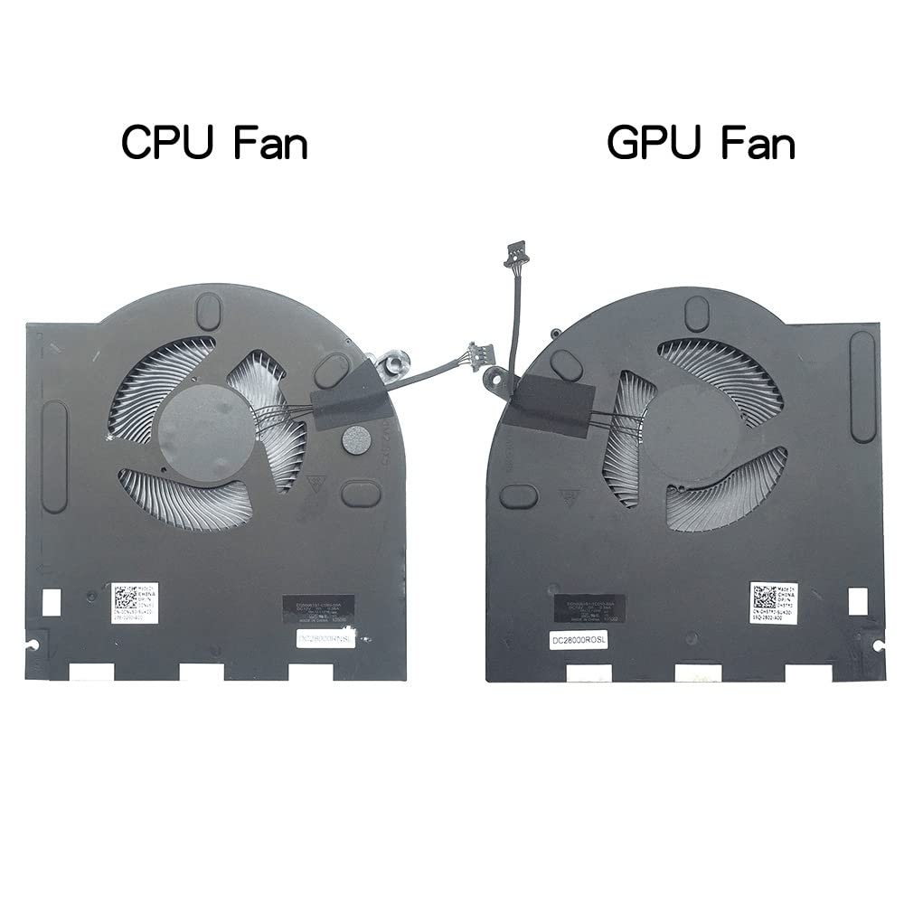 New Replacement Cooling Fans for Dell Alienware M17 R3 M17 R4 P45E Laptop 0CNV63 EG50061S1-C060-S9A 0H5TYJ EG50061S1-1C010-S9A 12V 0.38A (4-Pin 4-Wire) image number 5