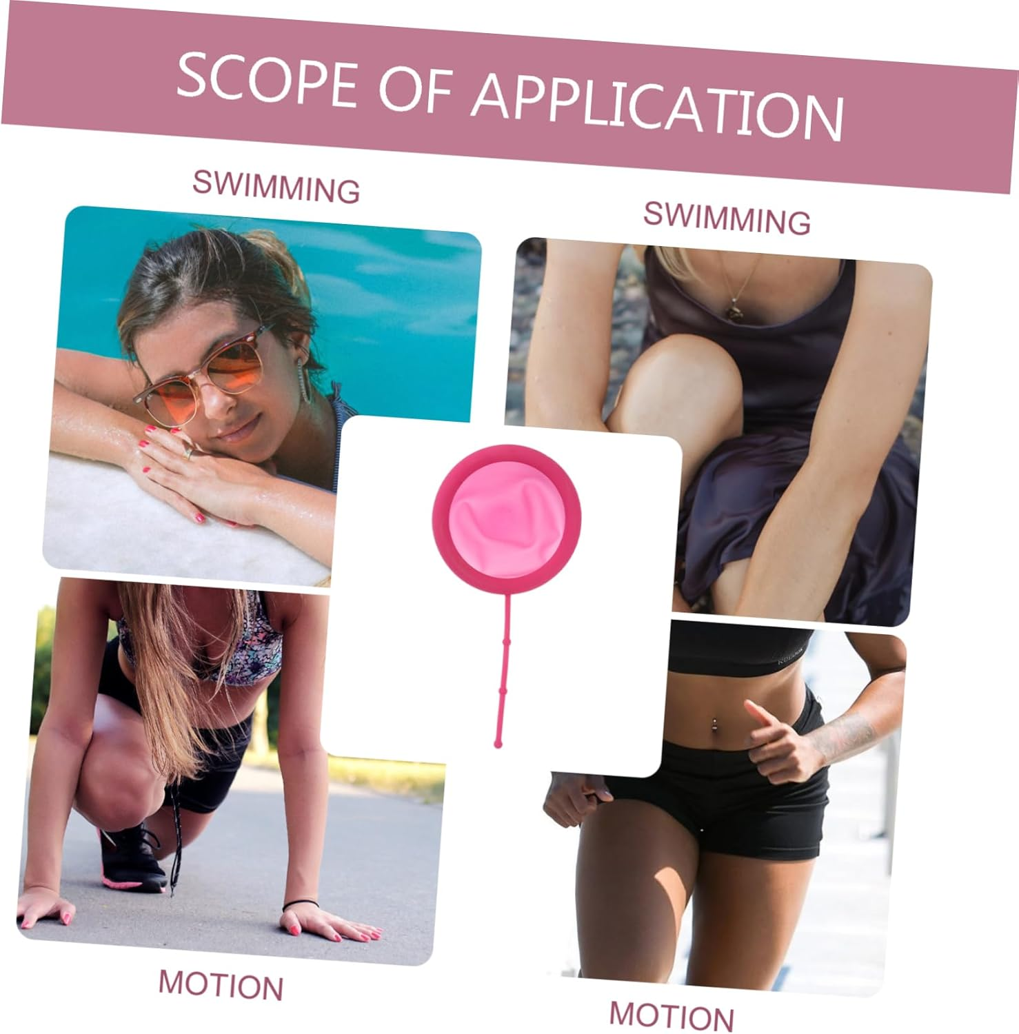 Baluue Silicone for Women Reusable Leakproof Comfortable Period for Active Lifestyle image number 4