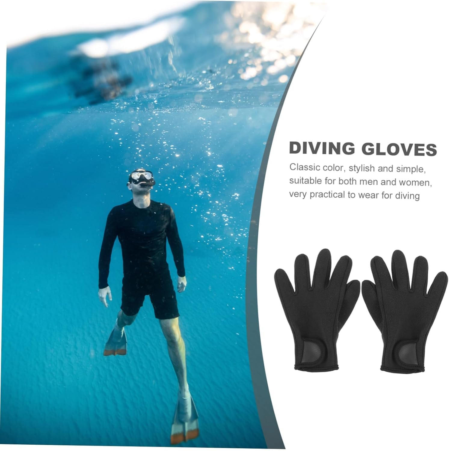 1 Pair Outdoor Swimming Gloves Wetsuit Dive Gloves Exercise Gloves Wear-Resistant Diving Gloves Portable Fishing Gloves Adult Diving Gloves Gym Gloves Adult Fitness Gloves Sponge image number 6