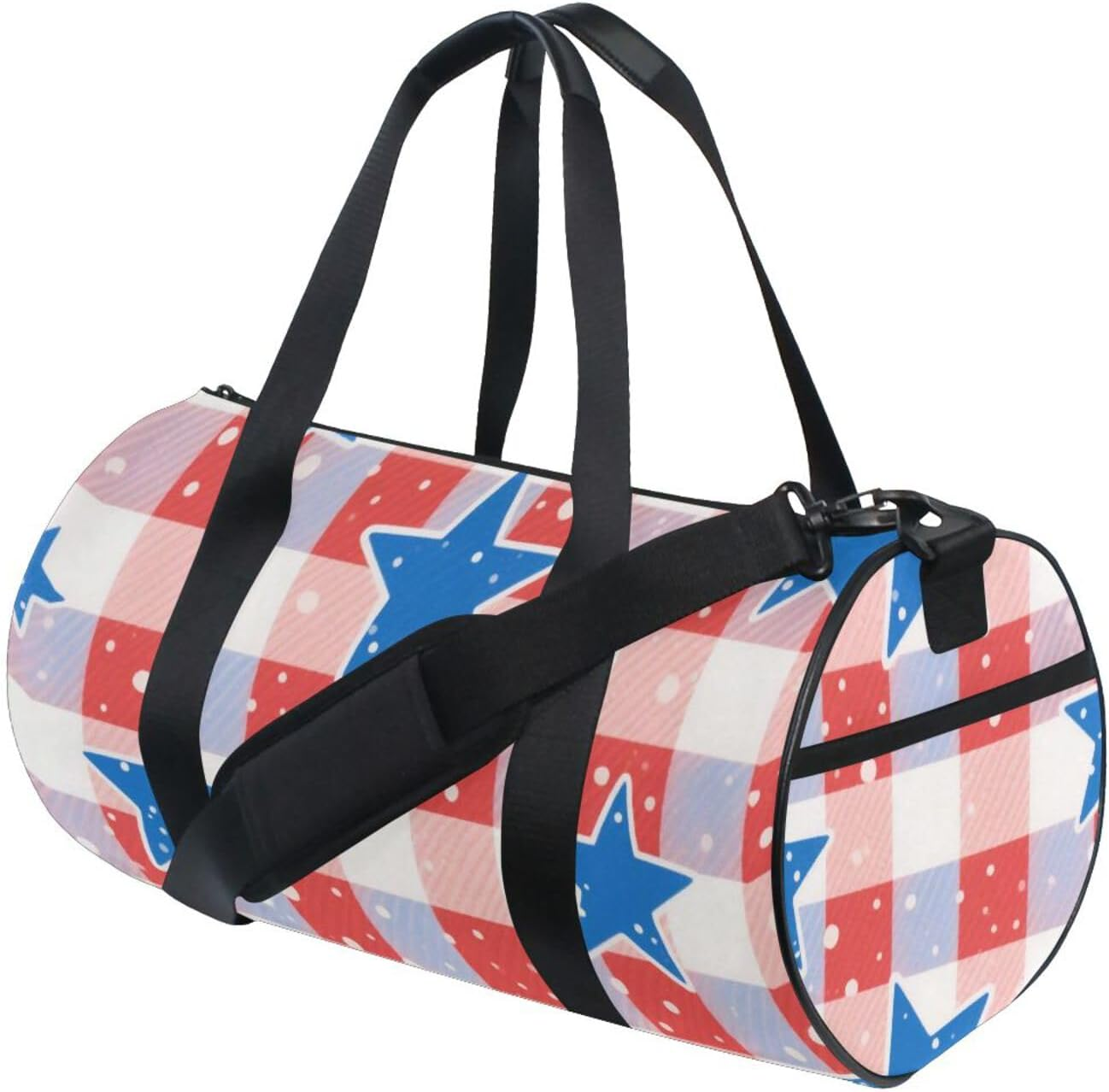 Independence Day Buffalo Stars Travel Hand Bag Travel Weekender Gear Bag Airplane Traveling Large Capacity image number 4