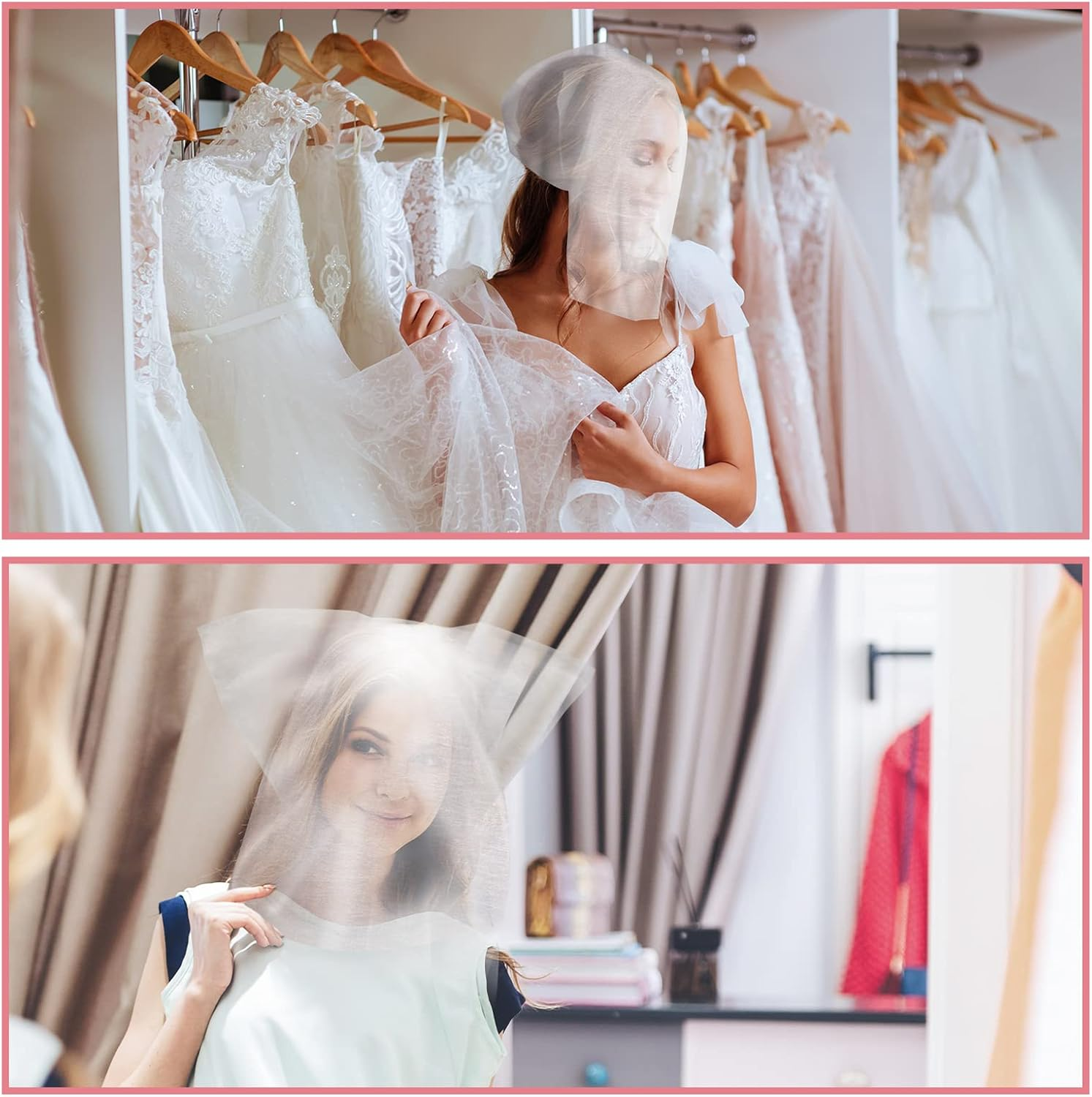 50 Disposable Cosmetic Masks - Beauty Makeup and Clothing Protector Non Woven Dress Face Cover for Women and Girls image number 6